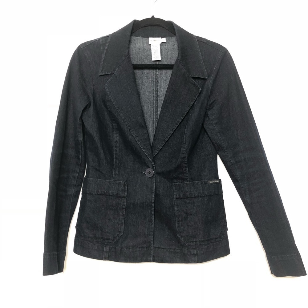 Calvin Klein Dark blue Denim Blazer​